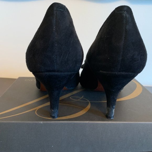 (SOLD) Enzo Angiolini black suede heels - Picture 4 of 5
